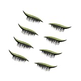 TOVINANNA 4 Paar Falsche Wimpernaufkleber Pailletten Make Up Aufkleber Bandeau Haarbänder Wiederverwendbarer Eyeliner Aufkleber Schönheitswimpernaufkleber Schönheitsaufkleber Make Up