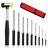 Splinttreiber Set 9-tlg. 1,5mm-8mm 40 CR-V Durchschlag Werkzeug Splintentreiber Satz Roll Pin Punch Set - 1/16' 5/64' 3/32' 1/8' 5/32' 3/16' 7/32' 1/4' 5/16' Splintentreiber Set