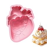 Maodom 3D Herz Backform Aus Silikon | Mehrfachform Gefertigte Dreidimensionale Gehirn Herz Formen Für Epoxy Harz,Halloween Partyzubehör Antihaft Bastelwerkzeug Für Seife Ton