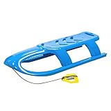 Hoher Schlitten mit Stahlgleitern und Seil, Modell bullet blue