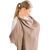 Jushion Stilltuch für Unterwegs, Stillschal Stillschürze, Musselin-Abdeckung zum Stillen von Babys,Stillbezug mit starrem Reifen,Nursing Cover Breastfeeding Cover,Musselin-Stillbezug für Babys