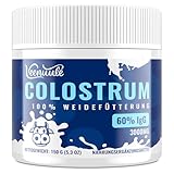 Veenuule Colostrum Pulver 3000MG, mit 60% Natürliche IgG (Immunglobuline), Weidemilch-Kuhkolostrum, Nicht-GVO, Geschmacksneutral, 50 Portionen (1er Pack)