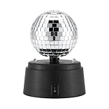 Batteriebetriebenes Tanzballlicht mit Schallreflexion, kompakte LED-Einrichtung für Veranstaltungen | Ideal für Bars, Stirnbänder, Hochzeiten oder Wohnzimmer, sorgt für rotierende Beleuchtungseffekte