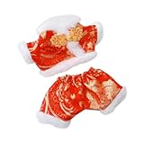 Colcolo 2-teiliges Neujahrsoberteil und -Hose für Puppen, Puppenkleidung, Kostümzubehör für 20-cm-Puppen, Ankleiden, Kindergeschenke