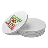 Oiamker Cake Drum 5 Stück, 12mm Cake Board Ø 30cm/12inch Tortenunterlage Rund, Wiederverwendbar Tortenplatte für 8-11 inch Kuchen, Dessert (Weiß)
