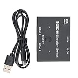 Darmlly -Kompatibler Splitter 8K HD 2.1 Bidirektionaler Switch 8K@60Hz 4K@120Hz 1In 2Out 2In 1Out Schnelle Geschwindigkeit ​​48Gbps Splitter