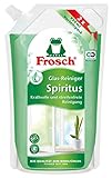 Frosch Spiritus Glas Reiniger, Glasreiniger - perfekter, streifenfreien Glanz - für Haushalt, Flächen und Autoscheiben, Nachfüllbeutel, 1er Pack (1 x 950 ml)
