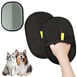 AMFUN 2PCS Fell Magnet Handschuh, Antistatischer Handschuh zur Entfernung von Tierhaaren, Doppelseitige Handschuhe zur Tierpflege für Kleidung, Sofas, Teppiche, Autoinnenräume