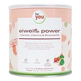for you Power Eiweiß-Pulver nach Dr. Strunz 750g - gut lösliches Mehrkomponenten Eiweiß: Molke, Soja-, Milch-, Ei-Protein + L-Carnitin Vitamine Mineralstoffe - Chemical Score 156 (Erdbeer-Rhabarber)