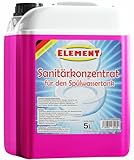 Element Sanitärflüssigkeit für Spültank I 5 Liter I Sanitärkonzentrat Campingtoilette I Frischwasser-Zusatz I Spülwasserzusatz I Sanitärzusatz für Campingtoilette