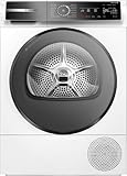 Bosch WQB245B40 Serie 8, Wärmepumpentrockner 9 kg, AutoDry Sensorgesteuerte Trocknung, SmartDry Programmautomatik, LED-Display, Home Connect, Selbstreinigender Kondensator, AntiVibration Design, Weiß