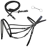 INLIFE Leder Trense Trensenzaum mit Zügeln und Gebiß schwarz voll,Sportartikel,Outdoor-Aktivitäten,Reitsport-Zubehör,Sattel- & Zaumzeug,Zaumzeug,Schwarz,0.8 KG,90897