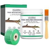 exatta Wundverschluss für Bäume, Baumharz Wundverschluss Für Gartenpfropfen, Ziergehölze, Bonsai, Fördert Die Wundheilung, Bildet Schnell Einen Schutzfilm, 100 g, mit Veredelungsband(2cm Breite)