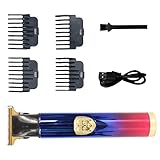 Wasserdicht Haarschneider Herren, Elektrisch Trim Rasierer, Haarschneidemaschine Profi Bartschneider Herren Satz, USB Wiederaufladbar Haartrimmer Barttrimmer, T-Blade Trimmer für Männer