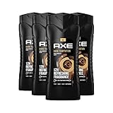 Axe 3-in-1 Duschgel & Shampoo Dark Temptation XL für langanhaltende Frische und Duft dermatologisch getestet 400 ml 4 Stück