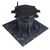 diconfa 90x Terrassenpads Gummigranulat 180x180mm, 20mm stark - WÄHLBAR - Dicke 3mm bis 20mm - Menge 1 bis 300 Stück - Gummipads Regenerat Plattenlager Stelzlager Terrassen-BAU Gerüstbau Transport