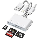 XD Kartenleser, SD Kartenleser mit Lightning/USB-C/USB-A, 3-in-1-SD/TF/XD-Kartenadapter für iPhone 16/15/14/13, iPad, PC, Android, Olympus xd Picture Card Adapter, unterstützt exFAT, Plug-and-Play