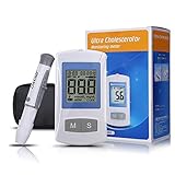 Cholesterinüberwachung, Blutfettanalysator Home Test Cholesterin-Test Blutfett-Test, mit 25 Teststreifen und Lanzetten (Size : Cholesterol Analyzer)