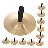 Parliky 12 Stück Teiliges Fingerzimbeln aus Kupfer Handzimbeln für Musikunterricht Bauchtanz und Party Langlebige Kleine Becken mit Klarem Klang für Mädchen und Jungen