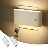 Nachtlicht Steckdose mit Bewegungsmelder, 2 Stück Nachtlicht Steckdose Dimmbar, LED Nachtlicht Kinder mit Dämmerungssensor für Kinderzimmer, Treppen, Gang, Schlafzimmer, Küche, Badezimmer, WarmWeiß