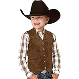Generisch Kinder Western Weste Jacke Mit Fransen Jungen Mädchen Cowboy Cowgirl Weste Kinder Hippie Wildwest Outfit Fasching Karneval