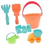 HAWILLOSCH 1 Set Sommer Strandspielzeug Für Babys Eimer Schaufel Bagger Und Netz Sandspielzeug Für Strand Und Pool Ideales Badespielzeug Für Kleinkinder