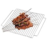Grillroste aus Edelstahl | Grillrost für den Außenbereich – tragbares Outdoor-Camping-Grillrost Zubehör für Camping
