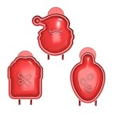 Set Mit 3 Weihnachts Handkuchenformen Weihnachtsmann Design ABS Teigpresse Taschenkuchen Backwerkzeug Für Feiertagsdesserts Ergonomisches Backen