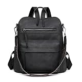 Puwuzixi Frauen Rucksack Wasserdicht Anti-Diebstahl PU Mode Reisen Mehrzweck Cabrio Geldbörse Umhängetasche Handtasche Rucksack