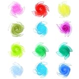 PLLYPE Jongliertücher, 12 Stück Chiffontücher, Bunte Chiffontücher, Bunte Tücher, Tanz tücher, für Tanzen, Jonglieren, Kindershow Aktivitäten (12 Farben, 60 x 60cm)