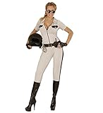 shoperama Damen-Kostüm California Highway Patrol inklusive Brille, Schlagstock und Handschellen Polizistin Overall, Größe:M