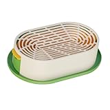 PawwJoy Katzengras-Pflanzkasten, Hydrokultur-Keimschale für Indoor-Katzen, 19 x 12 x 4 cm, Haustiergras-Anzucht-Set mit effizientem Keim-Design, Grün und Gelb