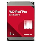 WD Red Pro 4TB NAS 3,5' Interne Festplatte – 7200 RPM Klasse, SATA 6Gb/s, CMR, 256MB Cache
