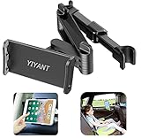 YIYANT Tablet Halterung Auto, Verstellbar Tablet Halter Kopfstütze ,Ausziehbare Kopfstützenhalterung für iPad iPhone Serie/Samsung Galaxy Tabs/Fire HD/ Switch usw. 4,2-10.6 Zoll Geräte