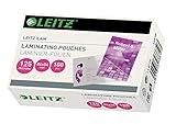 Leitz Heißlaminierfolien 125 mic 54 x 86 mm, zum Laminieren von Karten, Anhängern und Ausweisen, Hochwertige Laminierfolien im 100er Pack, Glänzend, Transparent, 33810