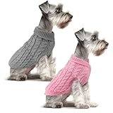 Fiohiros 2 Stück Hundepullover Kleine Hunde,Warmer Hunde Pullover Kleine Hund, Pullover für Hunde Katzen