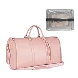 Mumuve Leder-Anzugtasche für Reisen, Herren, Damen, faltbar, für Jacken, Schuhe, Wochenendtasche, Organizer