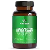 Vitabay Astaxanthin 12 mg hochdosiert – 90 vegane Softgel-Kapseln – laborgeprüft & ohne Zusatzstoffe