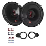 JBL Stage3 627F Lautsprecher mit Einbauset passend für VW Volkswagen Passat B6 2005-2010 Türen vorne 450W 165mm 2 Wege Koax