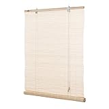 Ventanara® Rollo Bambus Bambusrollo inkl Montagematerial (Natur, 90 x 220 cm)