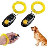 SEGMINISMART Hund Clicker, Trainings-Clicker mit Handschlaufe, Hundetraining Klicker, Finger Clicker für Clickertraining, Hundeerziehung und Hundetraining für Hund, Katze, Pferd, 2 Stück, Schwarz
