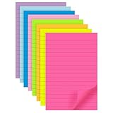 8 Packung Farbige Haftnotizen, Selbstklebende Klebezettel 150 x 100 mm, Helle Haftnotizzettel Bunte Große Quadratische Sticky Notes für Büro Zuhause Schule Sitzung, 40 Blätter/Block
