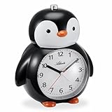 Atlanta Kinderwecker Pinguin mit Melodie Alarm Schleichende Sekunde Licht Obenabsteller - 2165