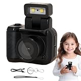 Digitalkamera, Retro Snap Kamera, Retro 1080p Snap Cemera mit LED Blitzlicht, Tragbare Kleine Video Cemera, Kompakter Vintage Camcorder für Vlogging, Aufnahme
