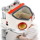 SandstrahlgeräT für Dentallabore, Doppelstift-FeinsandstrahlgeräT, mit FußPedalsteuerung, 2 Stifte + 2 Tanks, SandstrahlgeräT FüR Dentallabore, Led-Licht Und SandstrahlgeräT Mit GroßEm Sichtfenster