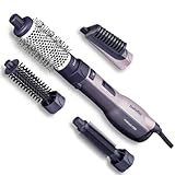 BaByliss Multistyle 1200W Warmluftbürste – Anti-Frizz Ionen-Technologie, Keramikbeschichtung, 4 Aufsätze, Multi-Föhnbürste, Schwarz, AS121E