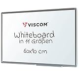 VISCOM Whiteboard magnetisch - 60 x 90 cm - Magnettafel in 11 Größen - Magnetwand, kratzfest & beschreibbar - mit Aluminium-Rahmen - für Hoch- und Querformat
