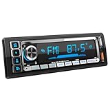 Autoradio Bluetooth, Chismos Auto Radio Bluetooth Radio RDS/FM/AM 1Din Autoradio mit Bluetooth Freisprecheinrichtung mit 2 USB/DSP/MP3 Player/AUX/SD(Multicolor)