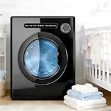 Tragbarer Trockner, Kompakter Waschtrockner, 800 W, Uv-Sterilisationsfunktion, 4 Kg Fassungsvermögen, 5 Modi + Leiser Betrieb, Edelstahltrommel, Geeignet Für Wohnungen Studentenwohnheime Black