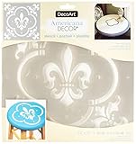 Deco Art Americana Deko-Schablone, Fleur de Lis, Weiß